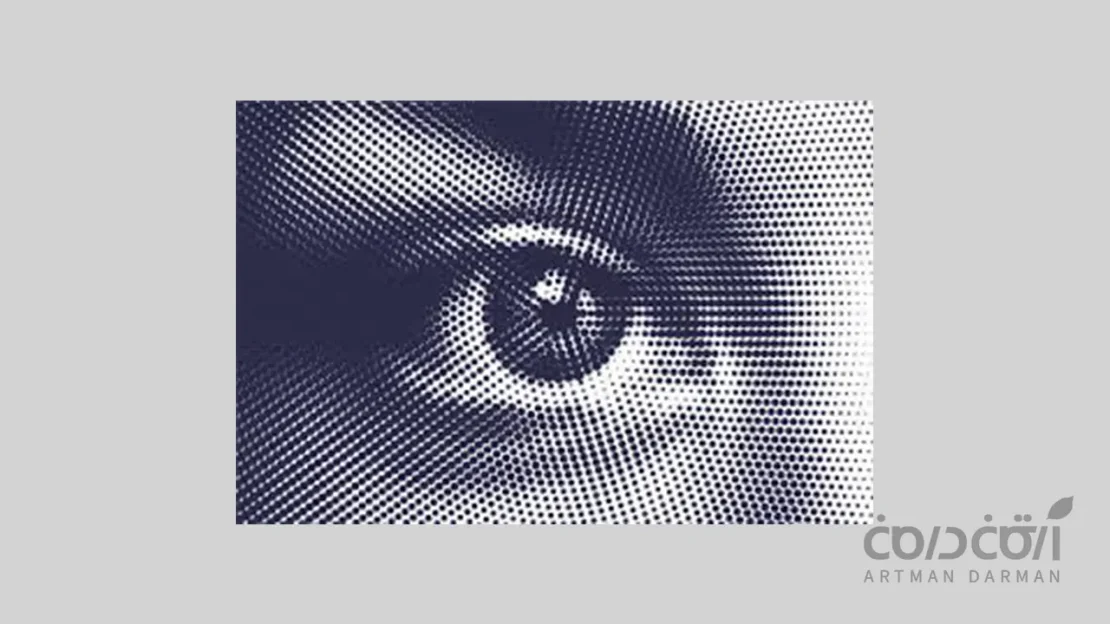 تصویر چشم بیانگر نگاه دقیق